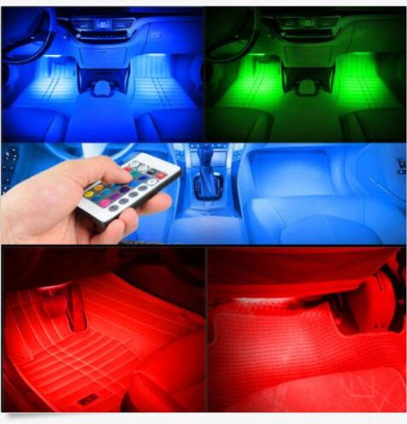 

remote music voice wireless control car interior floor decorative lights lamp