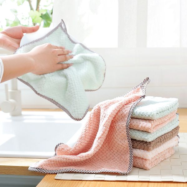 

2399 dishcloth no with oil water uptake household wipe table towel no viscous oil wash the dishes cloth wipe land no fall mao qingjie go oil