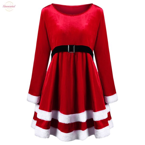 

plus size 5xl vintage dress women elegant velvet christmas festive dress winter long sleeves a line dress belts female vestido, Black;gray