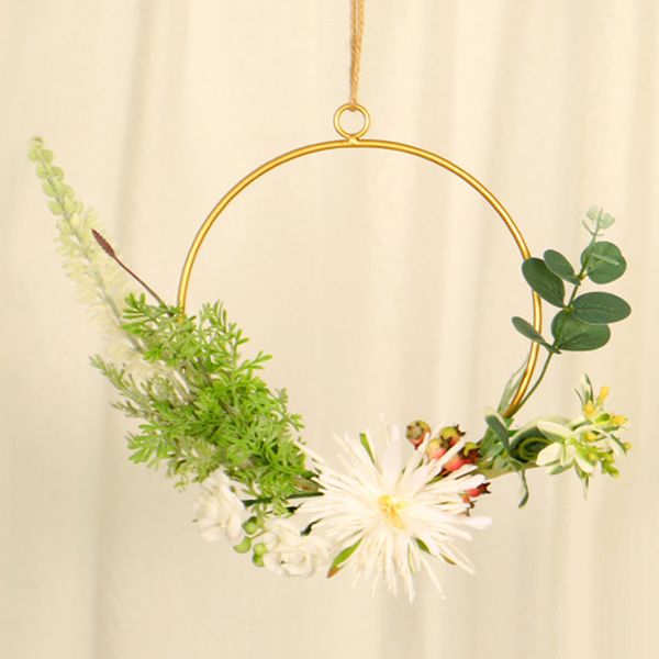 

artificial door window hanging rose flower wreath garland home garden decor