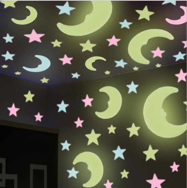 Ceiling Decoration Self Adhesive Creative 3d Stereo Light Children S Room Luminous Star Stickers Wall Fluorescent Wall Stickers Graffiti Wall Stickers