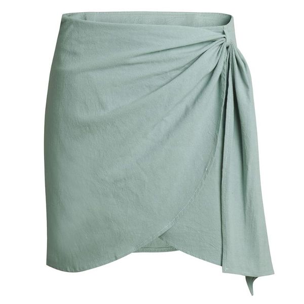 

skirts womens fashion asymmetrical summer female mini skirt pink kilt short skirt cotton linen pleated fillibeg breathable, Black