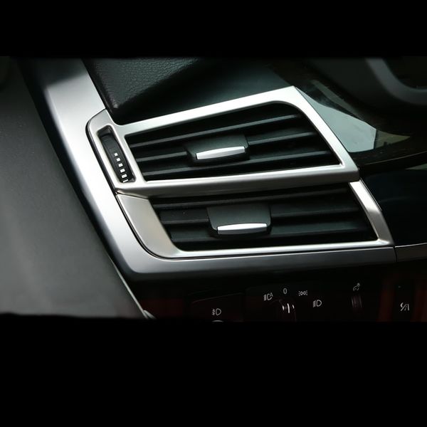 Araba-Styling Etiketler İç Dashboard Yan Hava Çıkış Çerçeve Klima Havalandırma Kapak Trim 3D BMW X5 X6 E70 E71 F15 F16 için