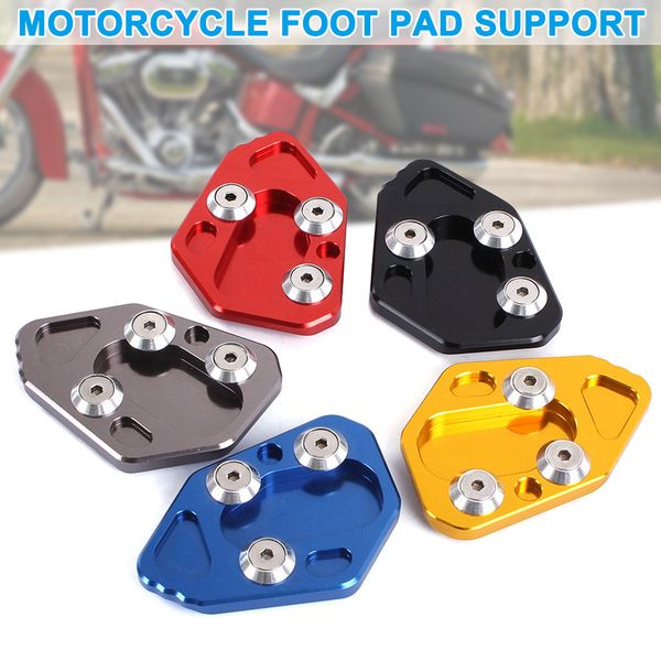 

1pc motorcycle kickstand foot side stand extension pad support plate s55