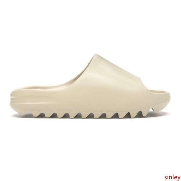 

2020 kanye слайд мужчины женщины дизайнер тапочки bone desert sand смола тройной черный моды горок мужские пляжные сандалии отеля