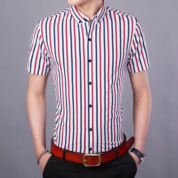 

men's casual shirts fashion men 4xl short sleeve for, White;black