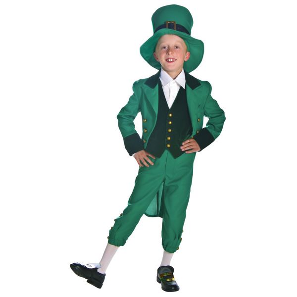 

kids lucky charms leprechaun irish child boy's st patrick's day fancy dress costume outfit, Black;red