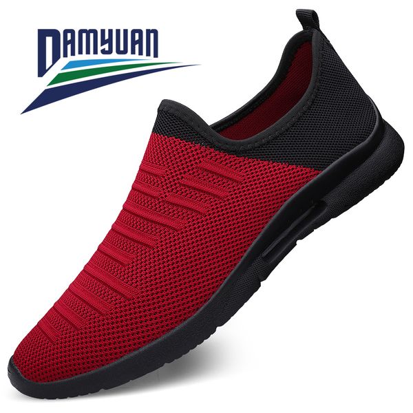 

damyuan 2020 new fashion men's breathable non-leather casual shoes men's shoes comfortable sneakers outdoor plug size 47, Black