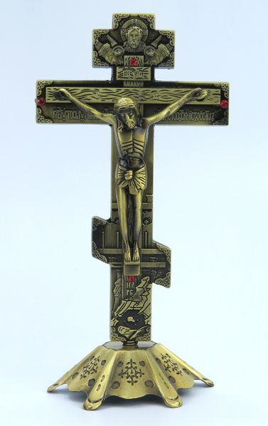 

hankroi standing crucifix metal 7 inches cross pet supplies home garden