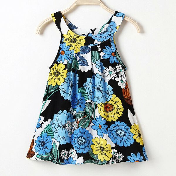 

summer baby dresses girl clothing sleeveless floral dress christening dress for baby girl clothes casual sundress kids dresses, Red;yellow