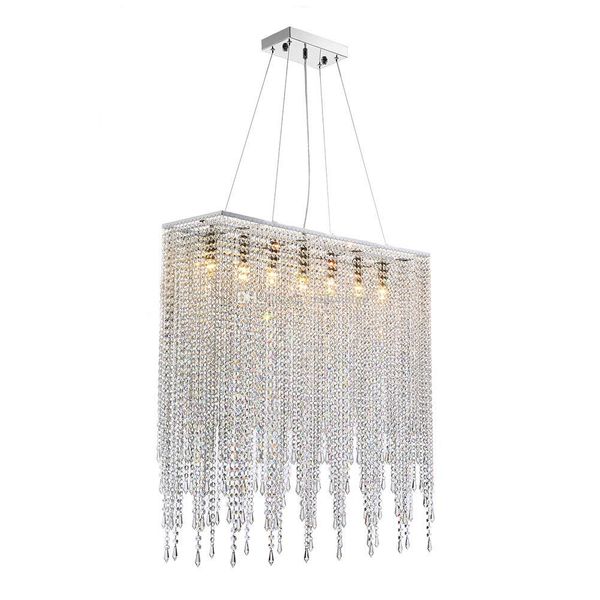 Modern Rectangle Linear Chandeliers Raindrop Island Lighting Fixture For Dining Room Kitchen Island L31 5 Turquoise Chandelier Farmhouse Chandelier