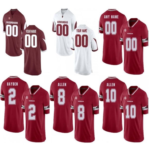 

Custom Arkansas College Football Jerseys Ty Storey Daulton Hyatt Cole Kelley Austin Aune Justice Hobbs Arkansas Jersey