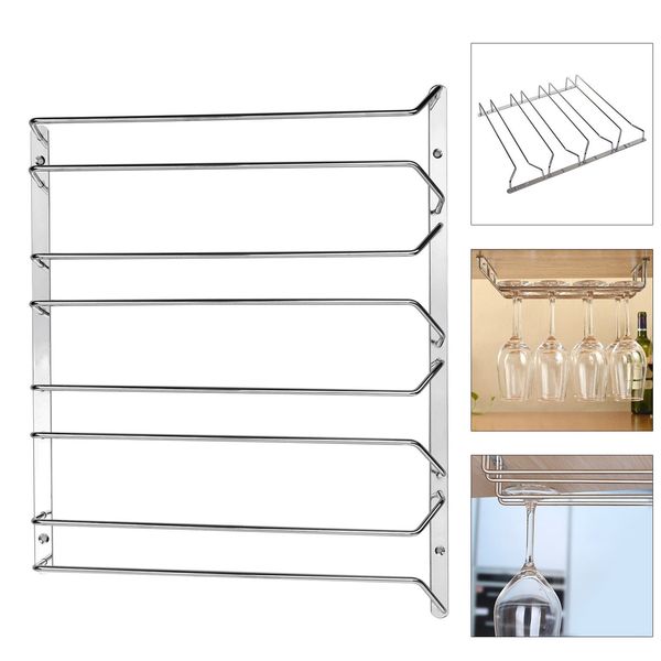 

1 2 3 4 row useful bar home red wine racks goblet glass hanger holder hanging rack shelf hold for wine glasses holder