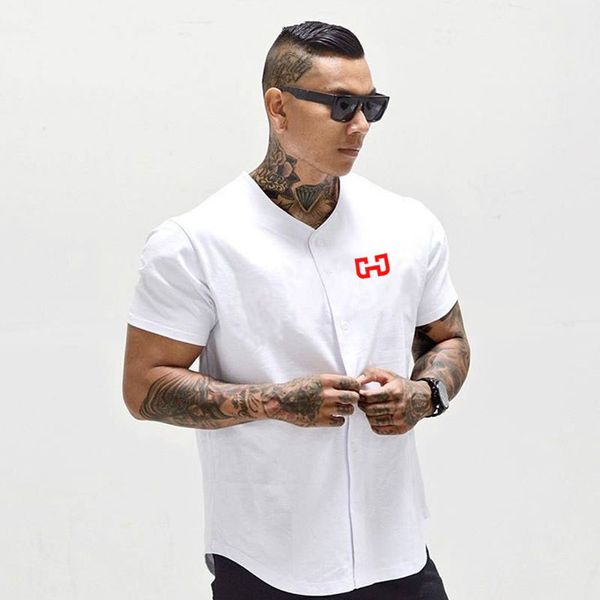 

men's baseball jersey new arrival cropped tee men t-shirts short sleeve tshirt sportswear, White;black