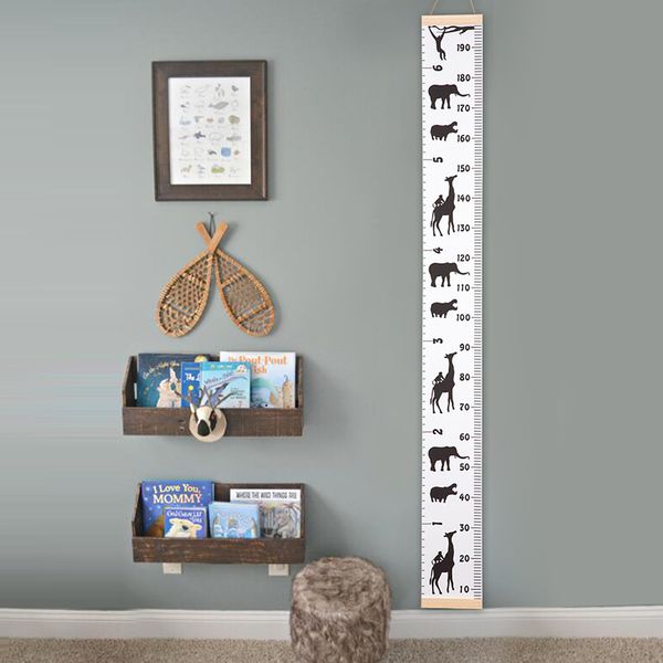 

wooden wall hanging baby child kids growth chart height measure ruler wall sticker for kids children room home decoration