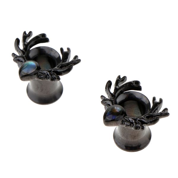 

luxury stainless steel ear gauge tunnels plugs ear expander set ear piercing jewelry 2g / 0g / 00g, Slivery;golden