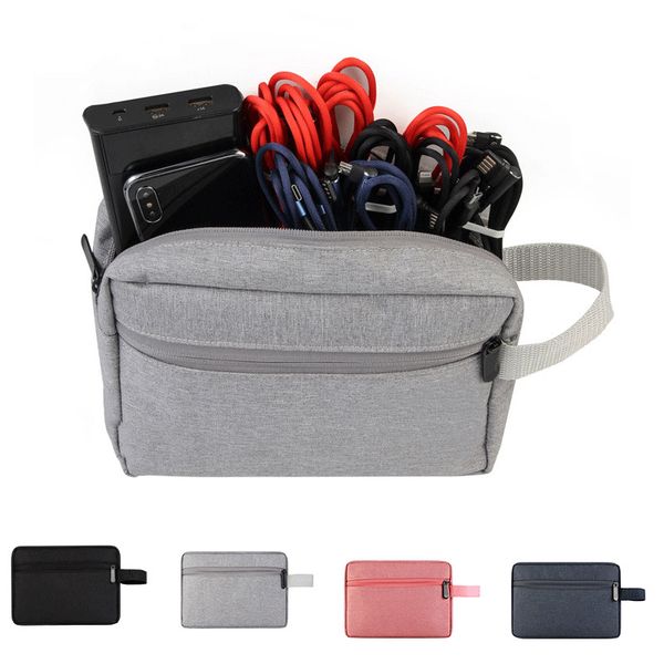 

1 pc multifunction digital storage bag mobile power data line charger organizer waterproof wash bag handbag travel storage bags