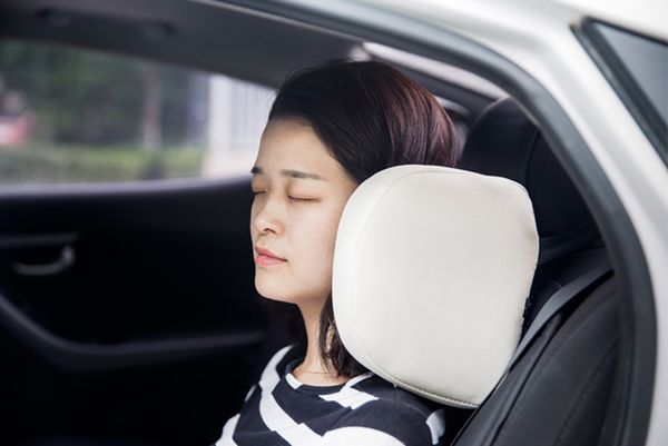 

car seat headrest pillow support rest nap sleep side pad carbon fiber car seat neck pillows soft hendrest pad truck accessories