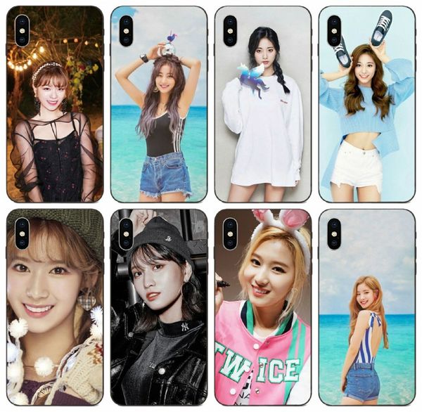 

tongtrade] cartoon colour twice girl group tpu rubber case for apple iphone 11 pro max x xs 8 7 6 5 galaxy s9 s10 plus huawei nova 5t case
