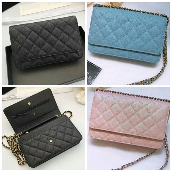 

5a a33814 cavier quilted cla ic flap wallet on chain calf kin leather gold ilver tone metal hardware 20cm mini woc houlder bag