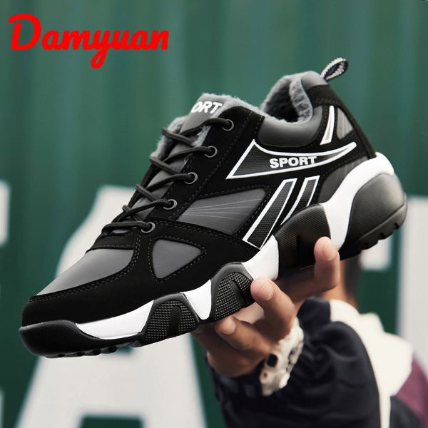

damyuan 2019 winter new flannel fashion comfortable male sneakers outdoor skid-proof walking leisure running shoes big size 46