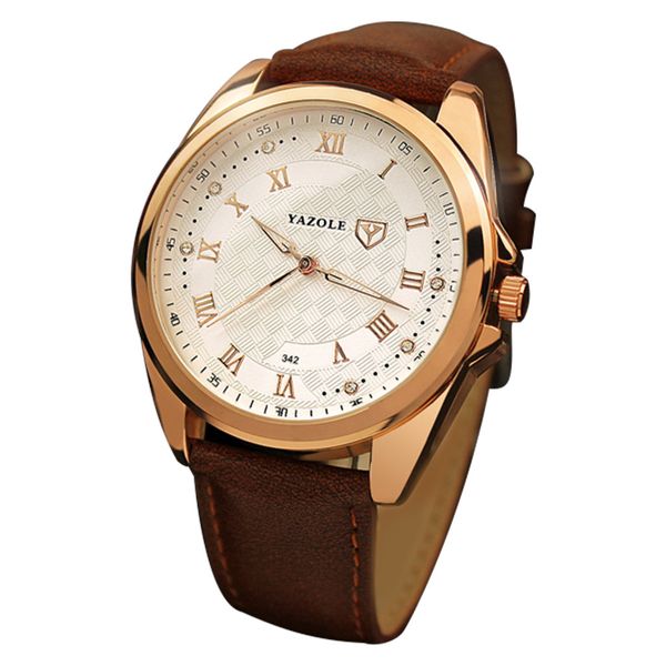 

selling reloj men watch featured scale dial simple clock quartz male wristwatches business leather strap erkek kol saati *a, Slivery;brown