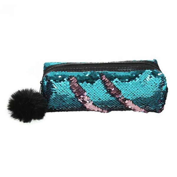 

сияющий блесток большой пенал канцелярских хранения pen организатор сумка школа канцелярских товаров косметический держатель для подарка