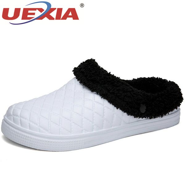 

new shoes women cotton slippers indoor couples plush warm winter slippers mules clogs shoes female hollow bedroom, Black