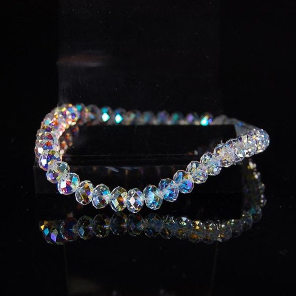 

new artificial austria crystal bracelet fashion shiny stone beads elasticity rope strand bracelets for women jewelry, Golden;silver