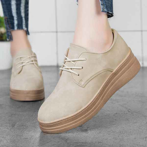 

sports and leisure shoes women's autumn and winter new heights british wind soft bottom sneakers, Black