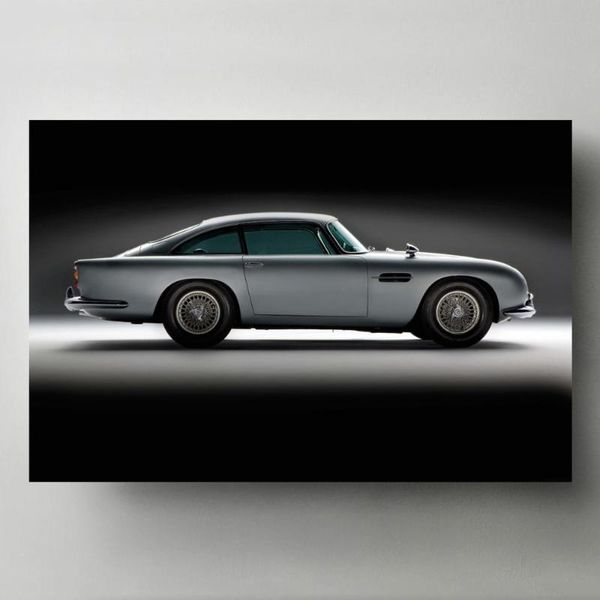 

canvas painting astons martin db5 vintage car car picture posters modern wall art hd prints for living room decor