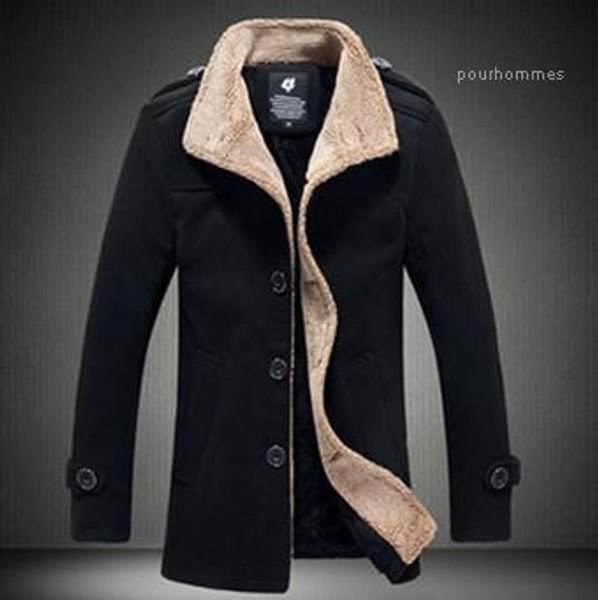 

trench coats lapel neck long sleeve outerwear casual middleaged and elder coats autumn winter mens designer medium length, Tan;black