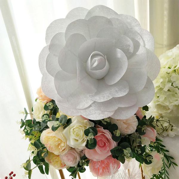 

large simulation of super velvet peony fake flower studio shooting romantic theme wedding show background artificial flower