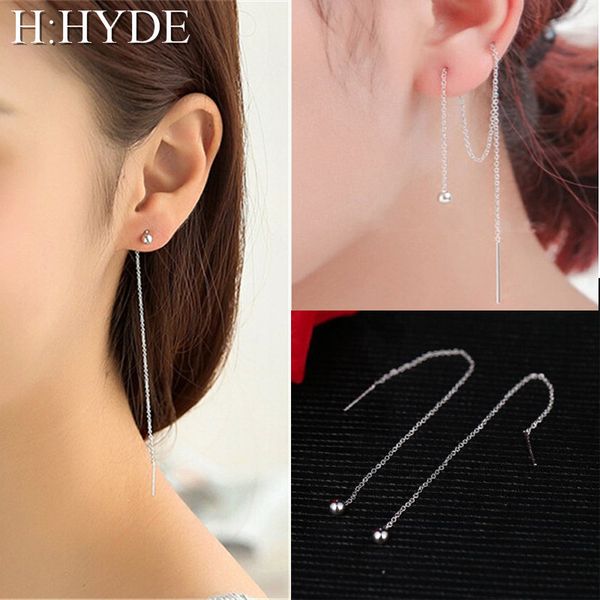 

h:hyde sell accessories vintage pearl personality drop earrings tassel jewelry chain long earrings for women brincos dy, Silver
