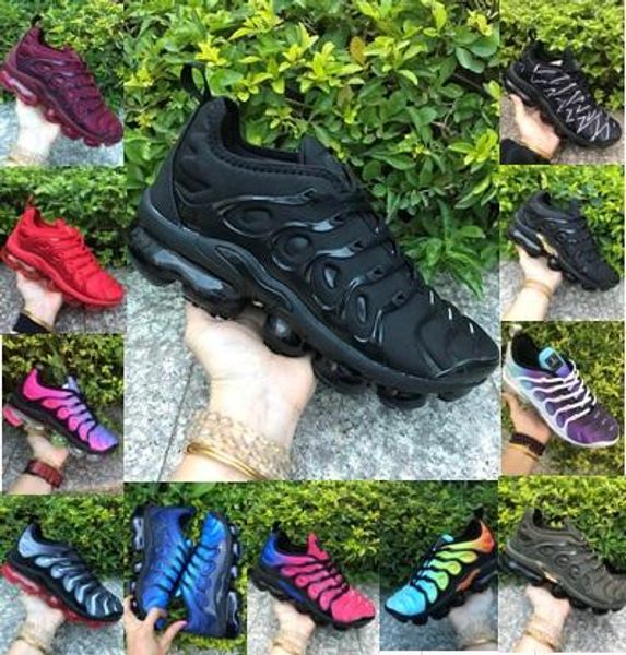 

2018 TN Plus Мужская обувь тройной черный белый закат фото синий волк серый сша Chaussures pl