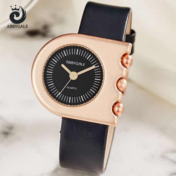 

unique women watches irregular creative dial fashion simple ladies watch black gold clock girls wristwatch drop shipping gift, Slivery;brown