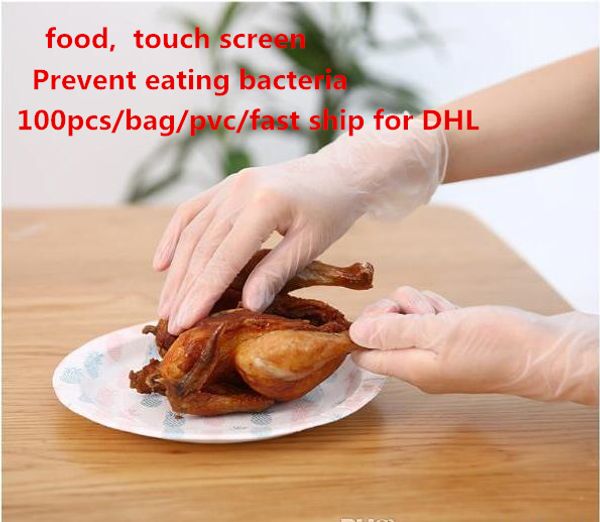 

clear powder vinyl disposable glove industrial glove clear latex and allergy food service cleaning 100 pcs bag