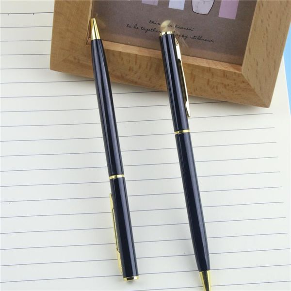 

metal ballpoint pen 0.7mm blue black luxury custom advertising gift pen for school student stationery office supplies, Blue;orange