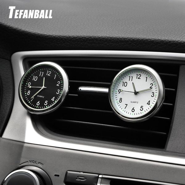 

car ornament clock automobiles interior luminous digital clock auto watch automotive vents clip air freshener for