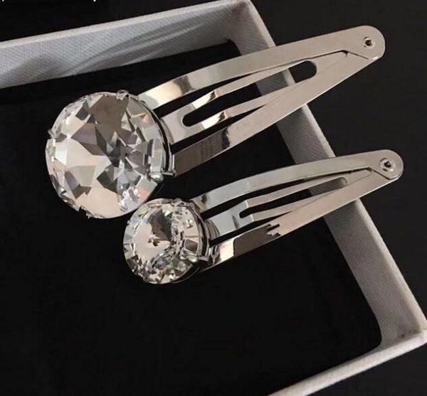 

new big stone designer hair clip for women fashion popular girl hair clips pins jewelry with shining cz diamond crystal jewelry accessories, Golden;silver