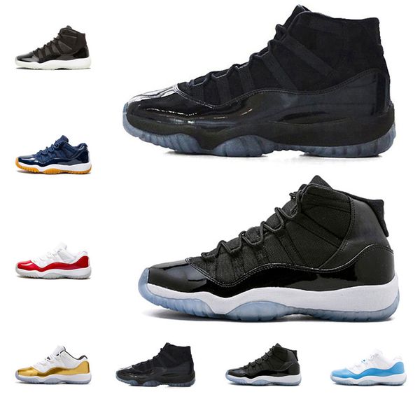 

basketball shoes 11s prom night cap and gown legend blue 82 96 heiress black navy gum blue men women sports shoes 5.5-13