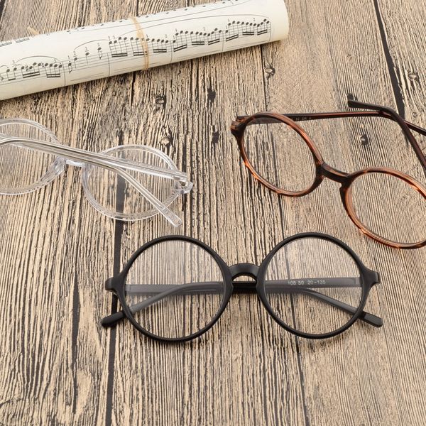 

small medium large sizes retro round glasses frame kids oversized face eyewear frame 0 clear lenses 43/45/47/50/52/54/58, Silver