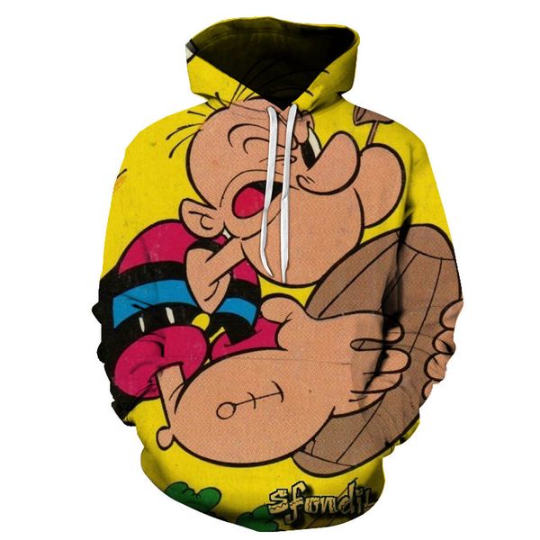 

selling 3d digital printing cartoon anime vigorous sailor men hoodie streetwear hoodie top, Black