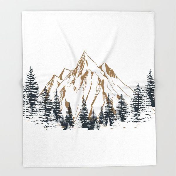 

forest blanket landscape design mountain fleece blankets and throw blanket for beds christmas decorations for home 100x125