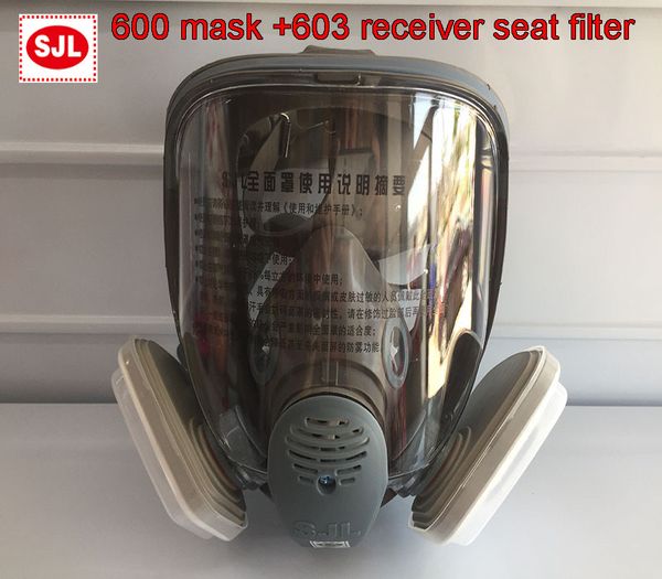 

sjl 600 противогаз + 3m 603 держатель 5n11 фильтр хлопок 501 фильтр коробка респиратор маска от пыли pm2. 5 сварочные пары