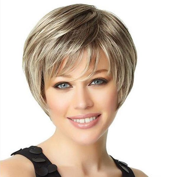 Picture Color Hair Afro Short Hair Cuts Blonde Bob Wig Fluffy