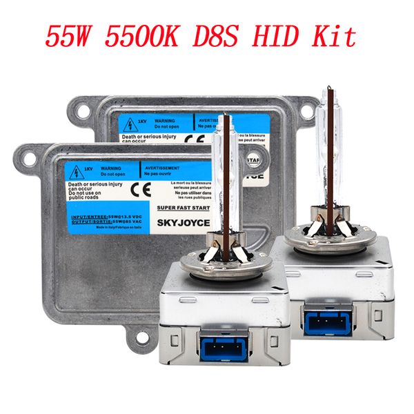 

car headlight 55w bulb d8s hid kit metal base d1s d3s d8s hid ballast control unit fast bright ballast bulb kit 55w 5500k