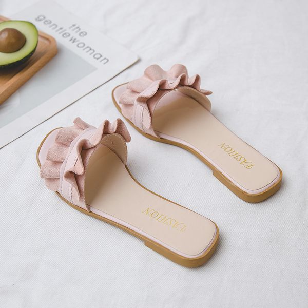 

shoes woman's slippers low slides flower shose women 2020 flat soft fabric pu floral basic cotton shoes woman's, Black