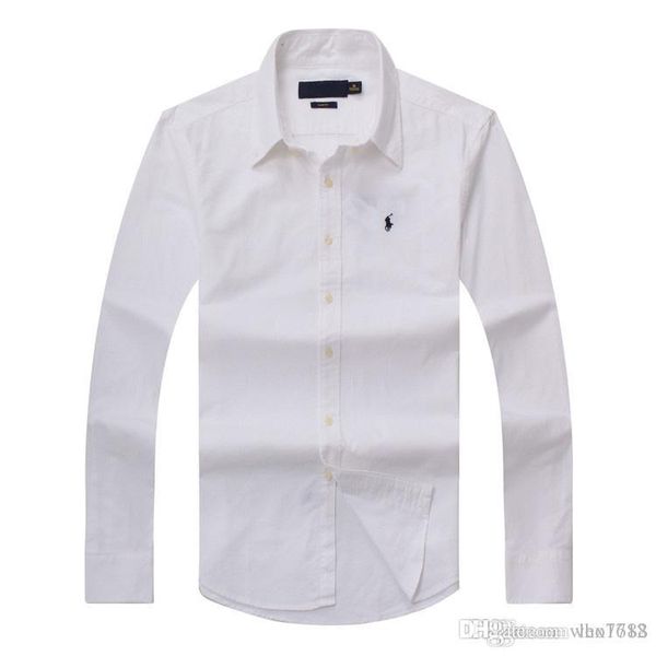 

2018 new autumn and winter men 039 long leeved cotton hirt pure men 039 ca ual polo hirt fa hion oxford hirt ocial brand mall hor, White;black