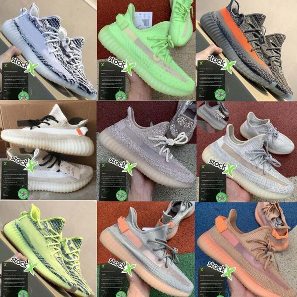 

designer kanye west v2 stock x 2020 new running shoes for mens womens luxury sneakers israfil earth desert sage trainers us size 13